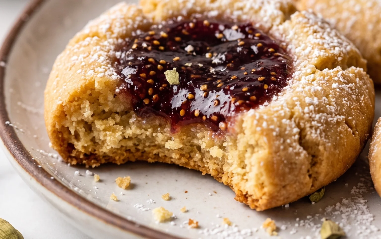 Cardamom Fig Thumbprint Cookies