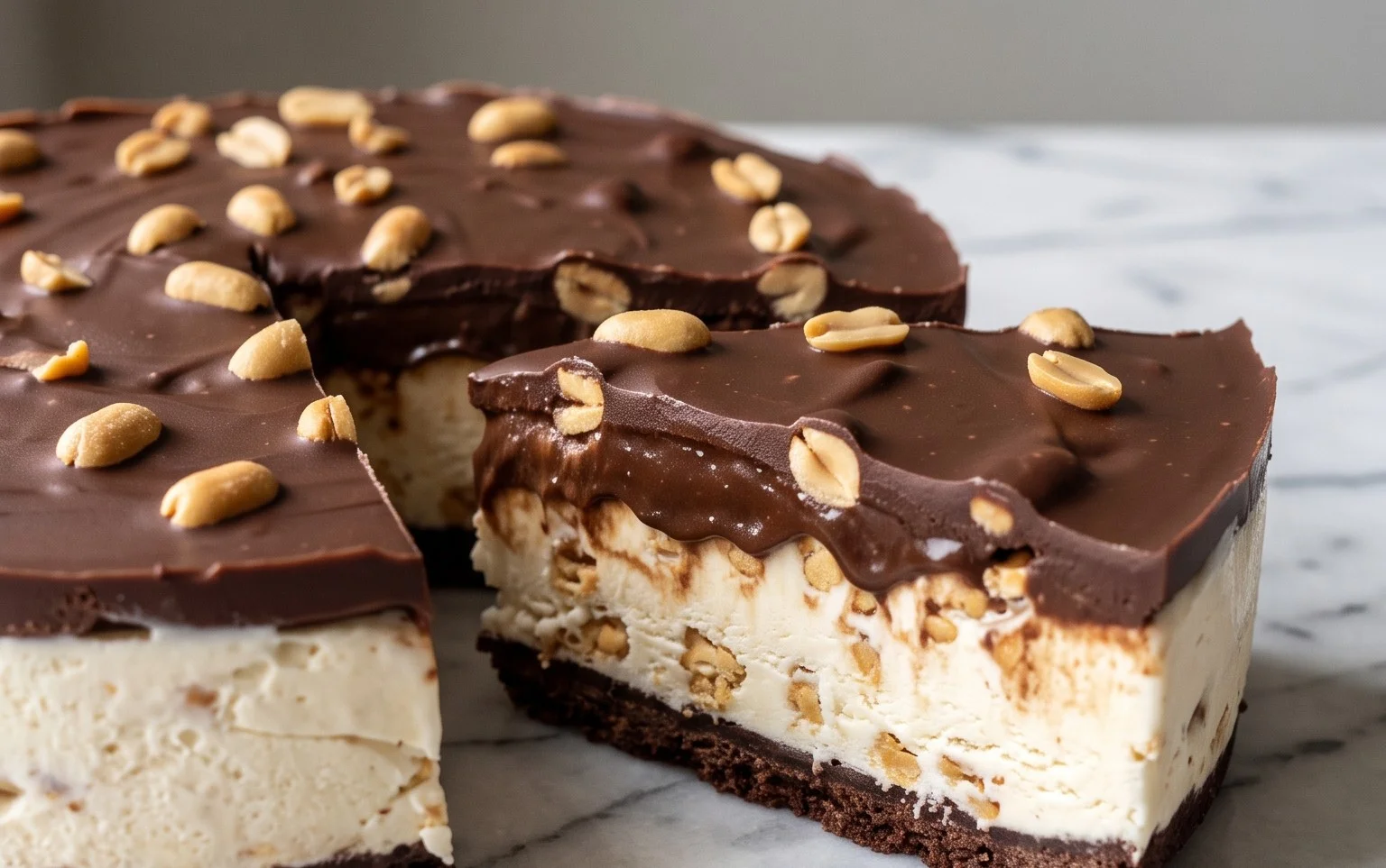 Buster Bar Ice Cream Cake