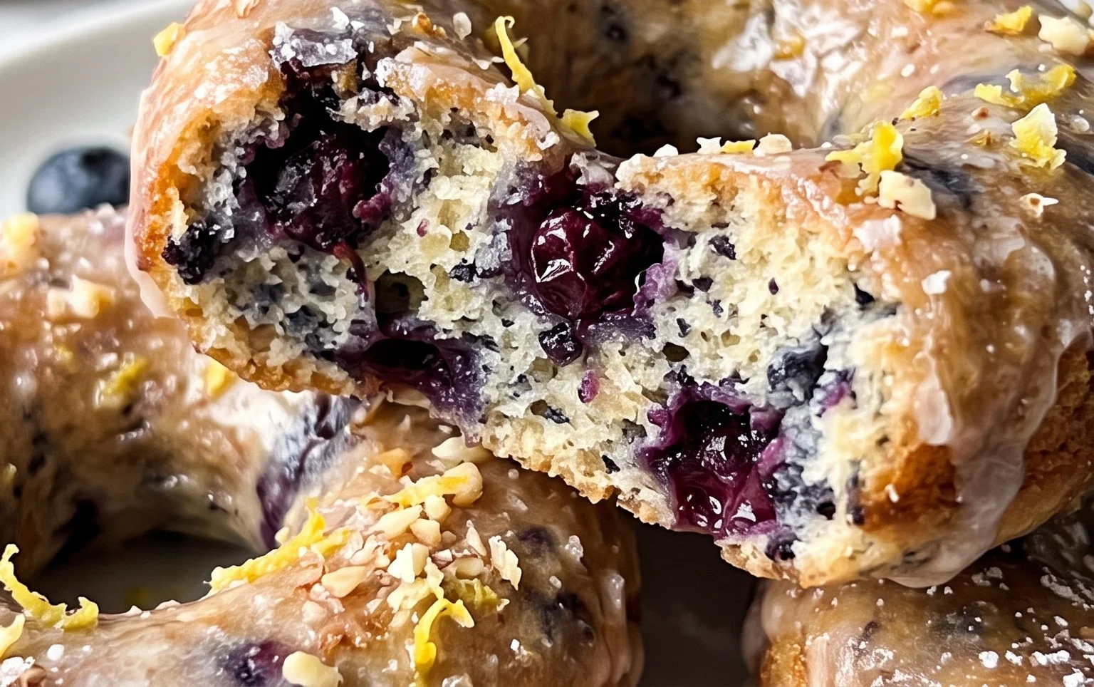 Blueberry Cake Donuts