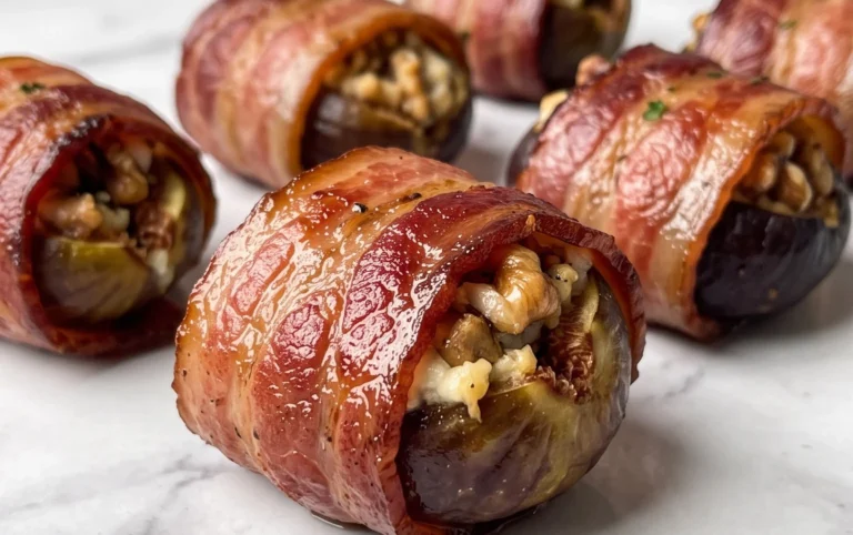 Beef Bacon Wrapped Stuffed Figs