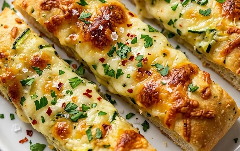 Cheesy Zucchini Breadsticks