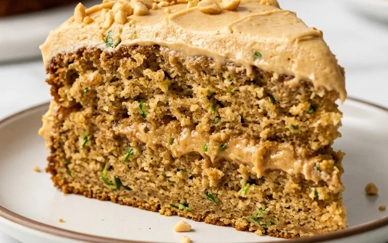 Moist Peanut Butter Zucchini Cake Recipe