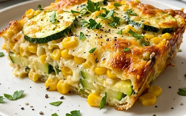 Zucchini Corn Parmesan Bake Recipe