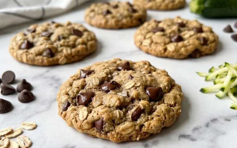Homemade Zucchini-Oat Chocolate Chip Cookies