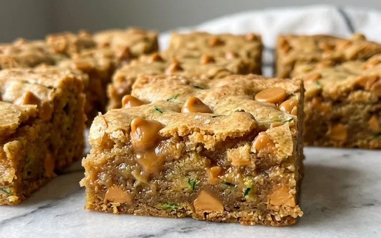 Chewy Butterscotch Zucchini Blondies