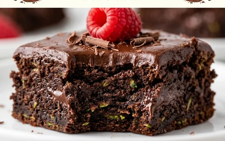 Fudgy Dark Chocolate Zucchini Brownies Recipe