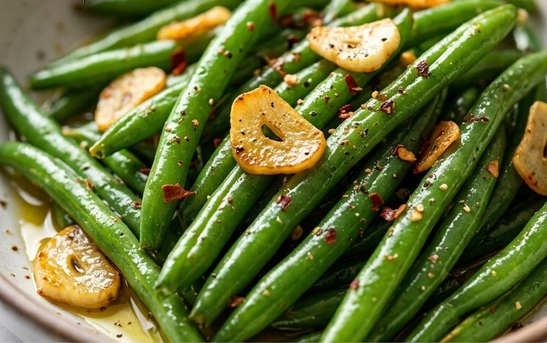 Sautéed Green Beans Recipe with Garlic