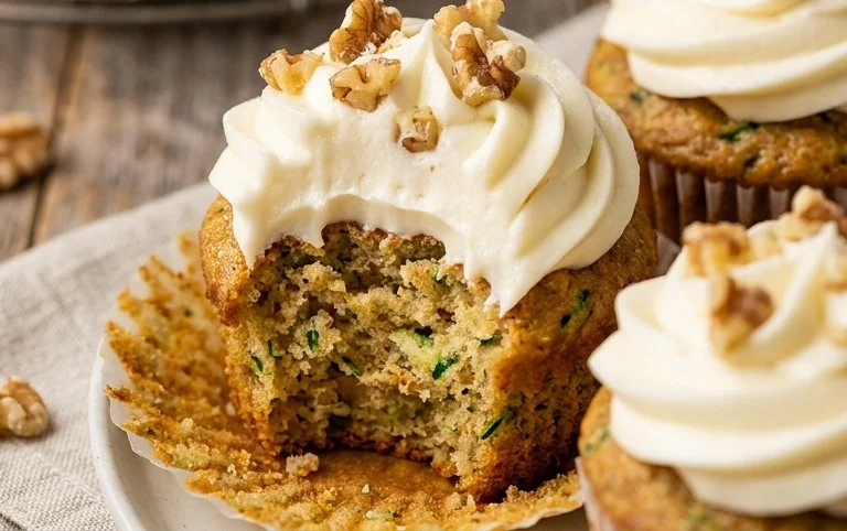 Zucchini Cupcakes with Cream Cheese Frosting