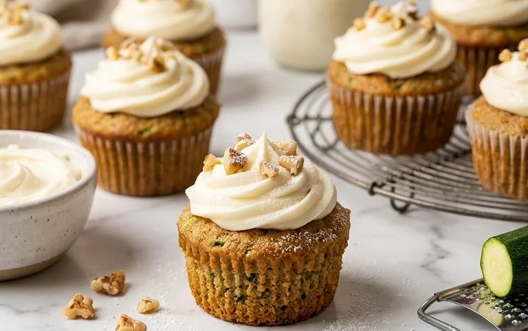 Zucchini Cupcakes with Cream Cheese Frosting