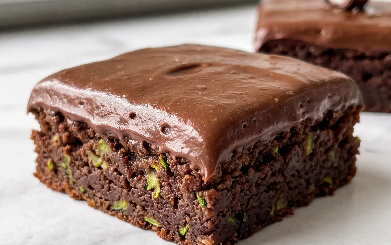 Zucchini Brownies with 1 minute Frosting!